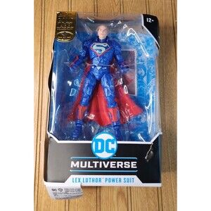 McFarlane DC Multiverse Lex Luthor Power Suit Gold Label Figure Toy Superman New